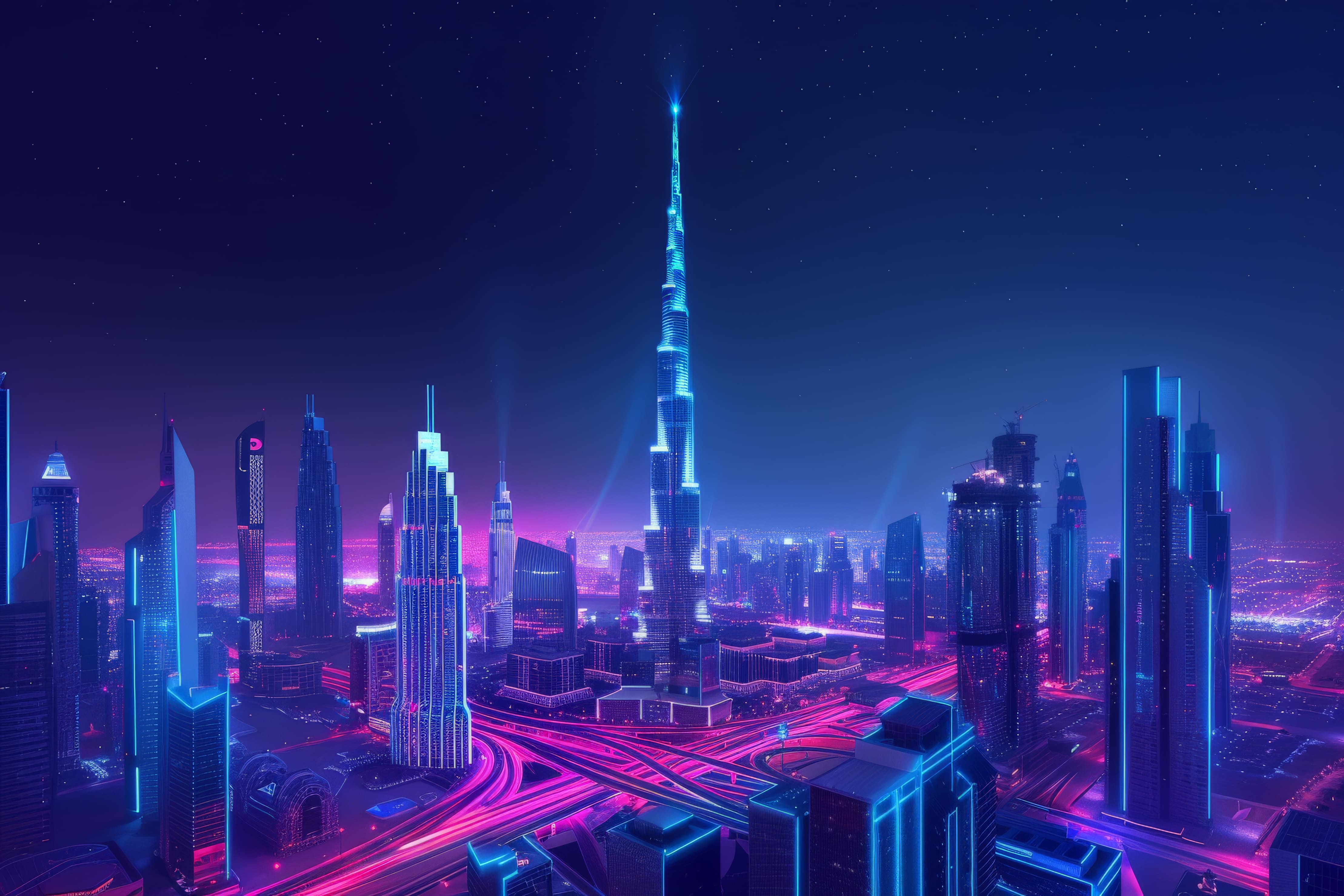 Dubai at night